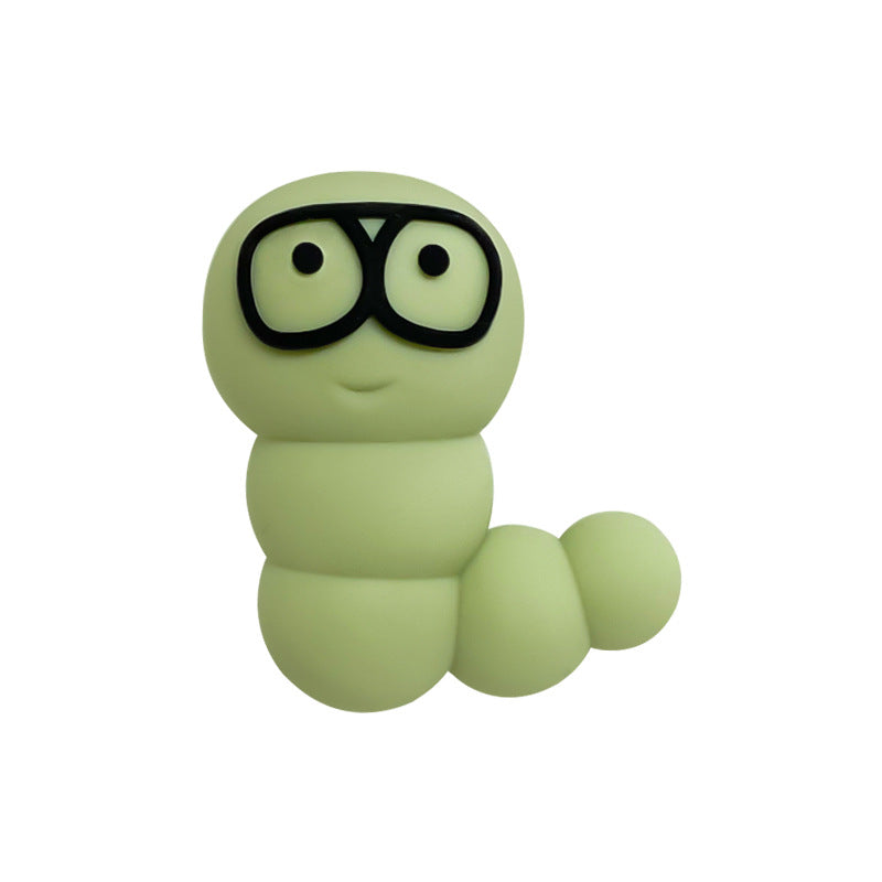 Wholesale 10pcs Factory New 3D Caterpillar Decompression Toy Stereo Silicone Beads Food Grade Keychain Beaded Accessories